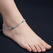 Emerald Heart 925 Silver Anklet