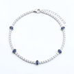 Midnight Sapphire 925 Silver Anklet