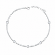 Crystal Baguette 925 Silver Anklet