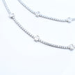 Rectangle Stone Silver Anklet