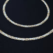 Diamond-Cut Twist Silver Anklet