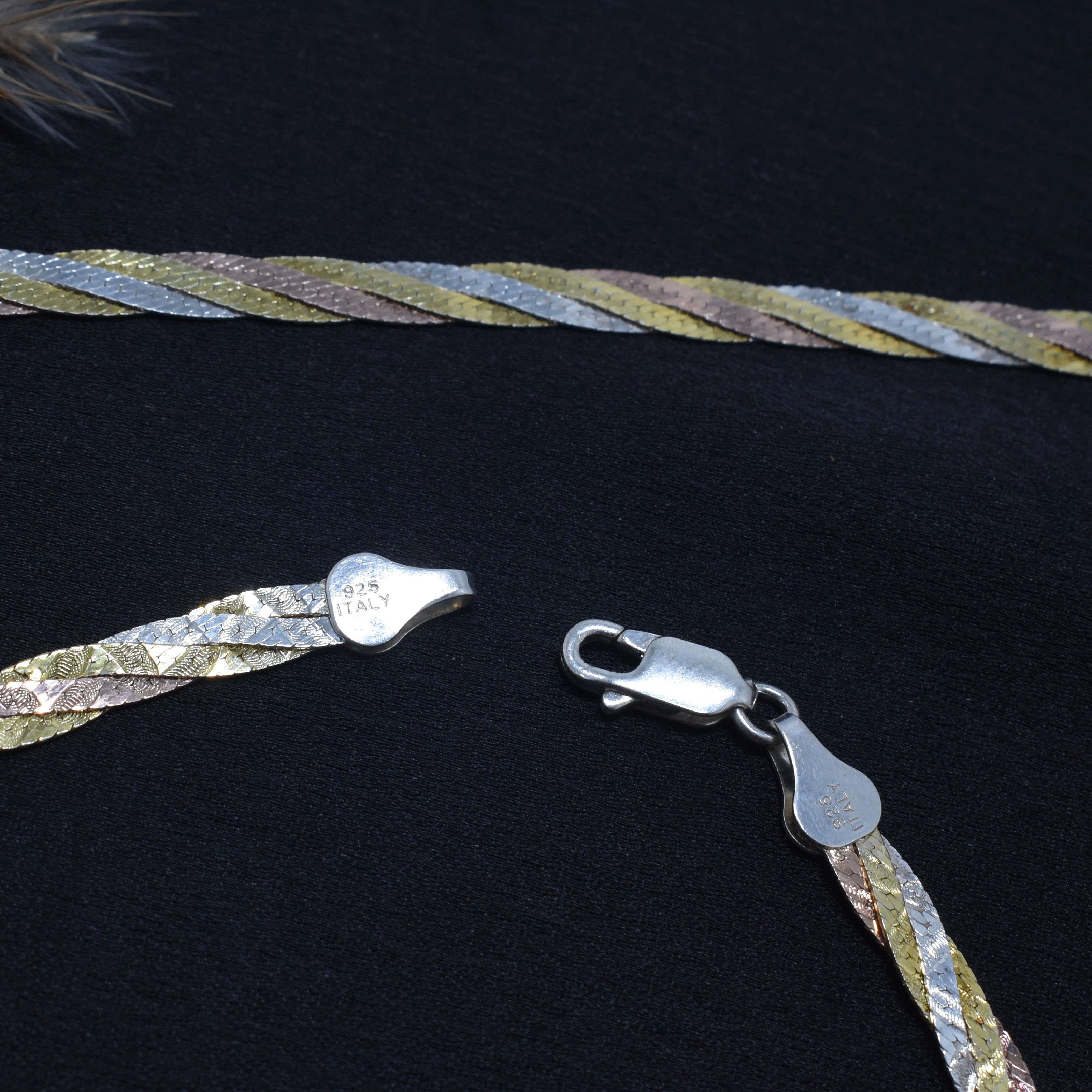 Diamond-Cut Twist Silver Anklet