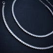 Double Row CZ Silver Anklet