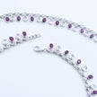 Dual Stone Charm Silver Anklet