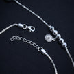 Teardrop Bead Sterling Silver Anklet with Charm