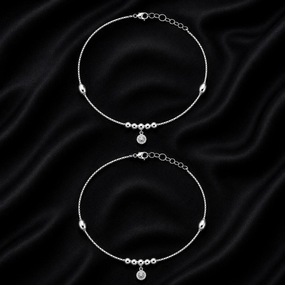 Celestial Halo 925 Silver Anklet