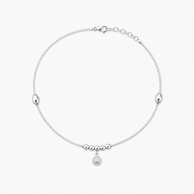 Celestial Halo 925 Silver Anklet