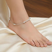Compact Link Silver Anklet