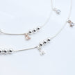 Floral Drop Silver Anklet