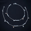Floral Drop Silver Anklet