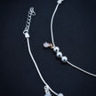 Floral Drop Silver Anklet