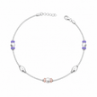 Purple Iris 925 Silver Anklet