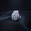 Silver Petal Cluster Glimmer Ring