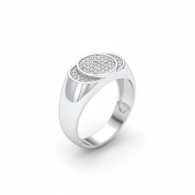 Overlapping Triple-Disc Statement Ring Band