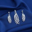 Designer Drop Pendant Set with Chain and Earrings