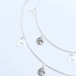 Moon Charm Silver Anklet