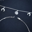 Moon Charm Silver Anklet