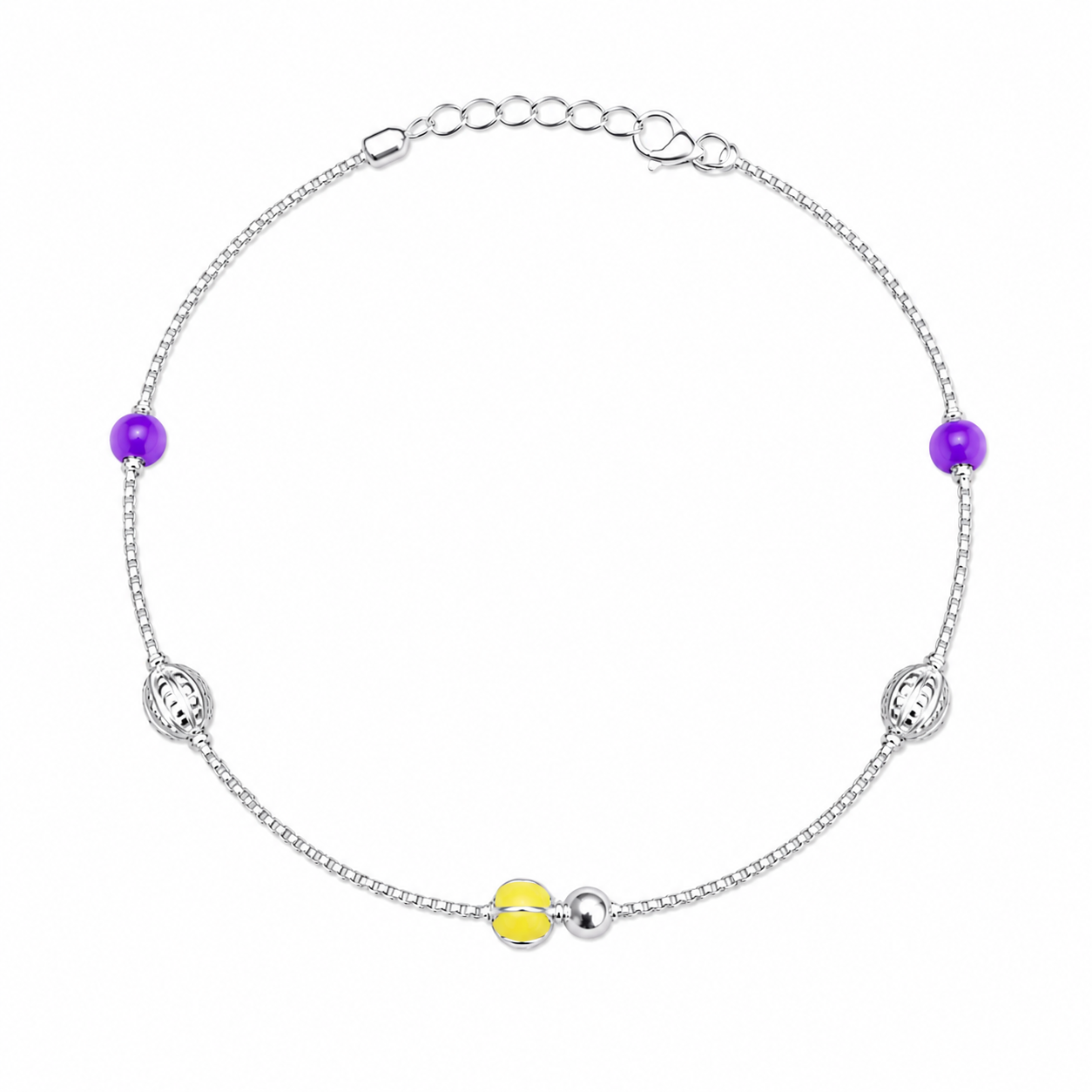 Spring Blossom 925 Silver Anklet