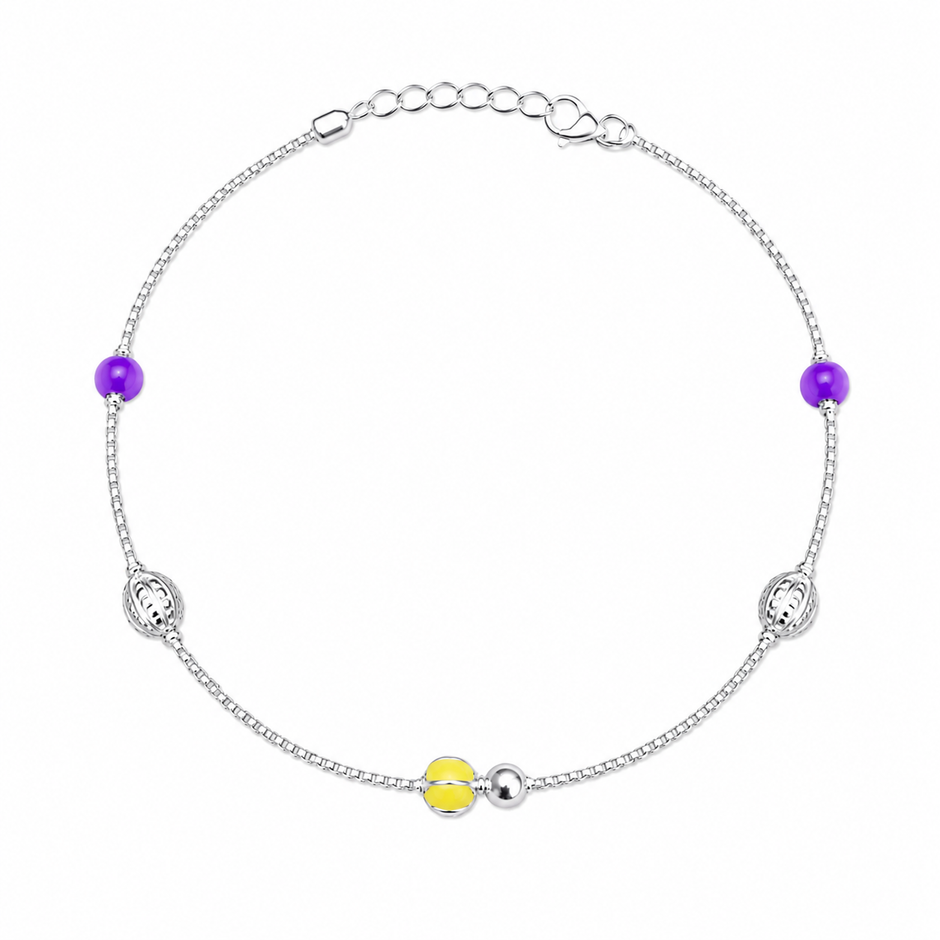 Spring Blossom 925 Silver Anklet