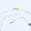 Color Bead Sterling Silver Anklet