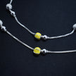 Color Bead Sterling Silver Anklet