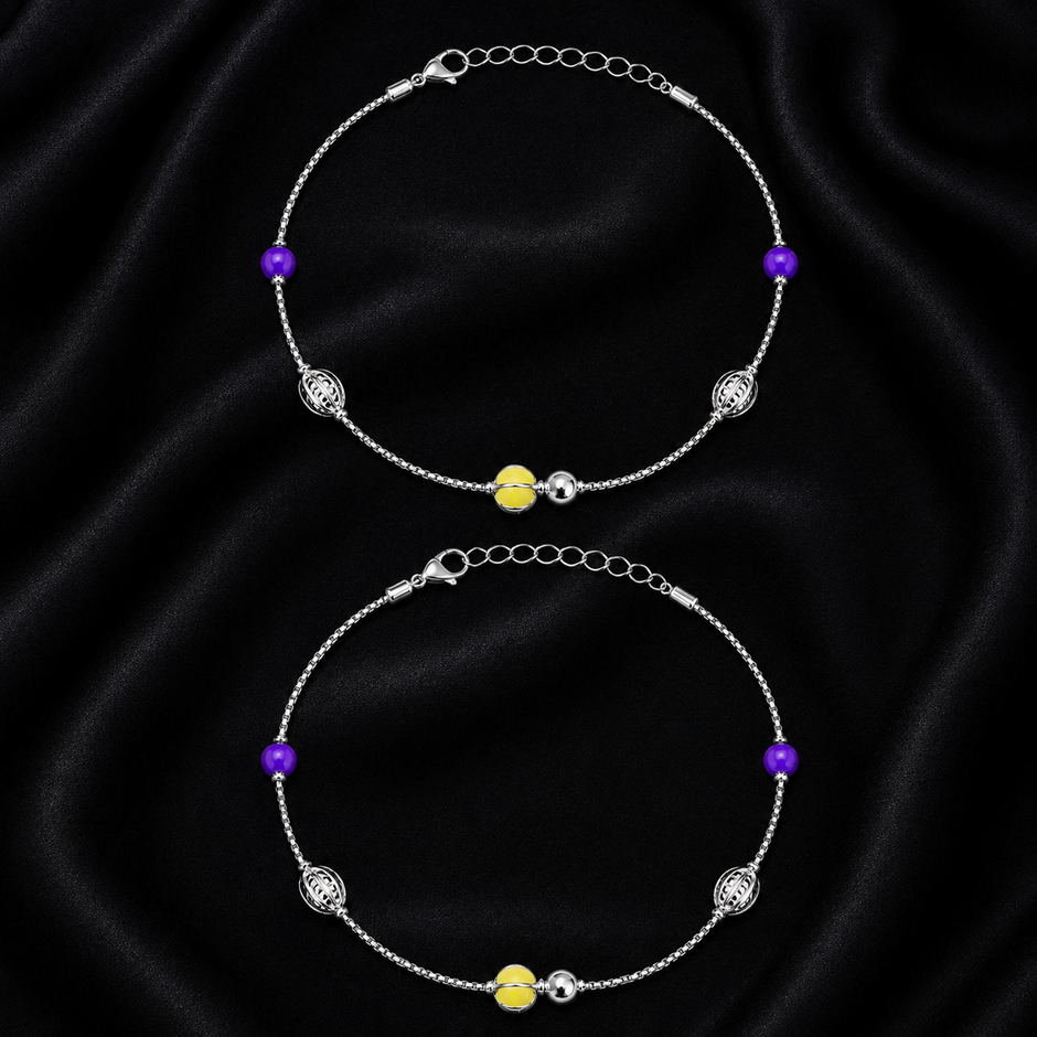 Spring Blossom 925 Silver Anklet