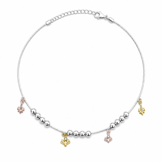 Trio Glow 925 Silver Anklet