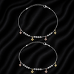 Trio Glow 925 Silver Anklet