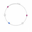 Berry Blue 925 Silver Anklet