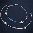Dual Layer Silver Anklet