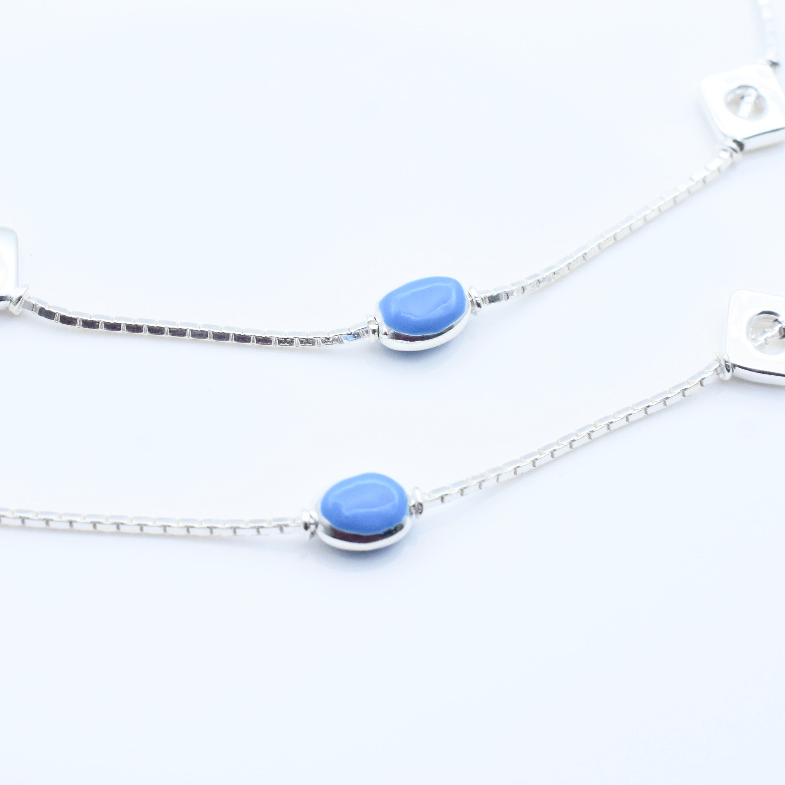 Dual Layer Silver Anklet