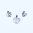 Filigree Heart Silver Pendant Set
