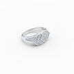Interlocking Geometric Statement Ring Band