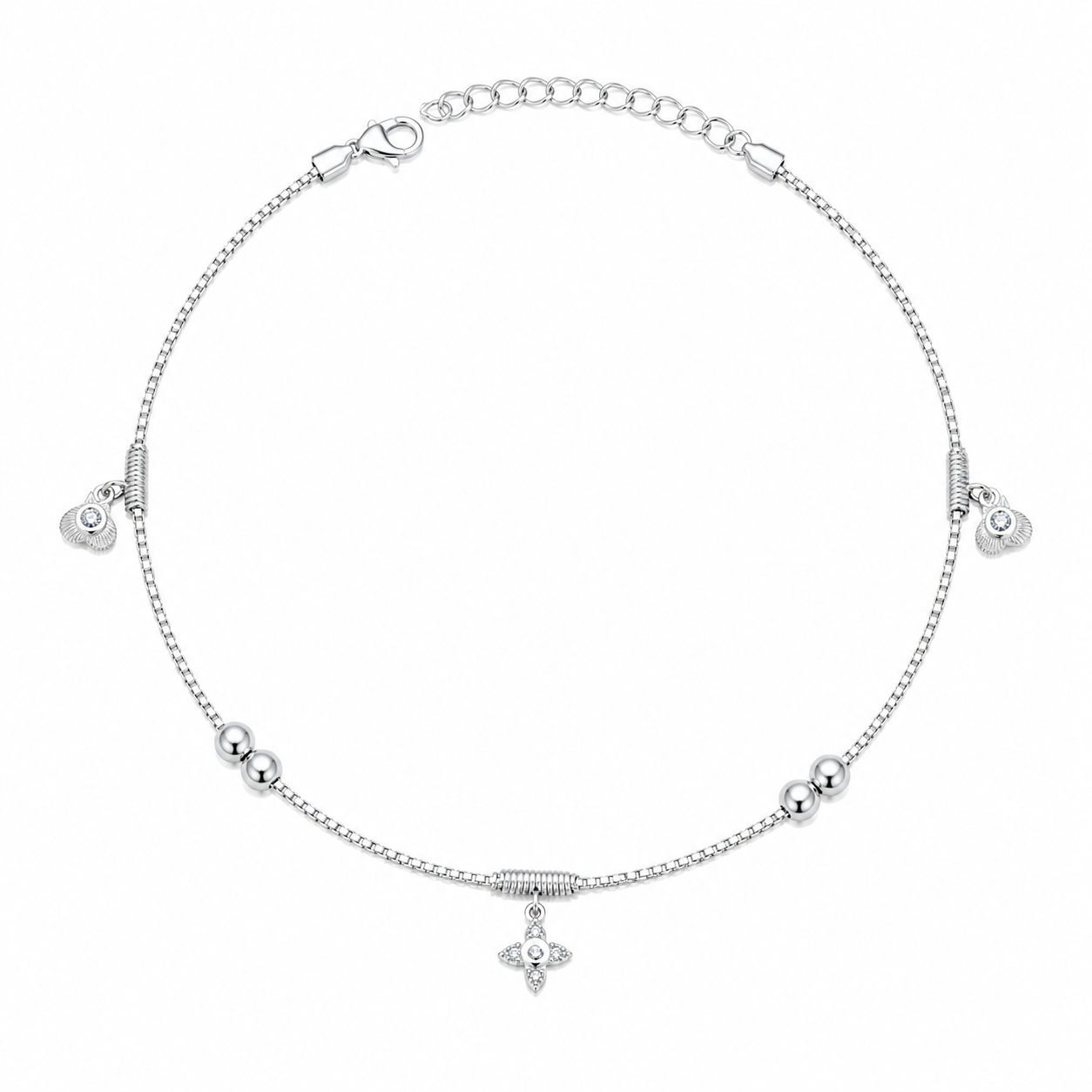 Starfire Petal 925 Silver Anklet