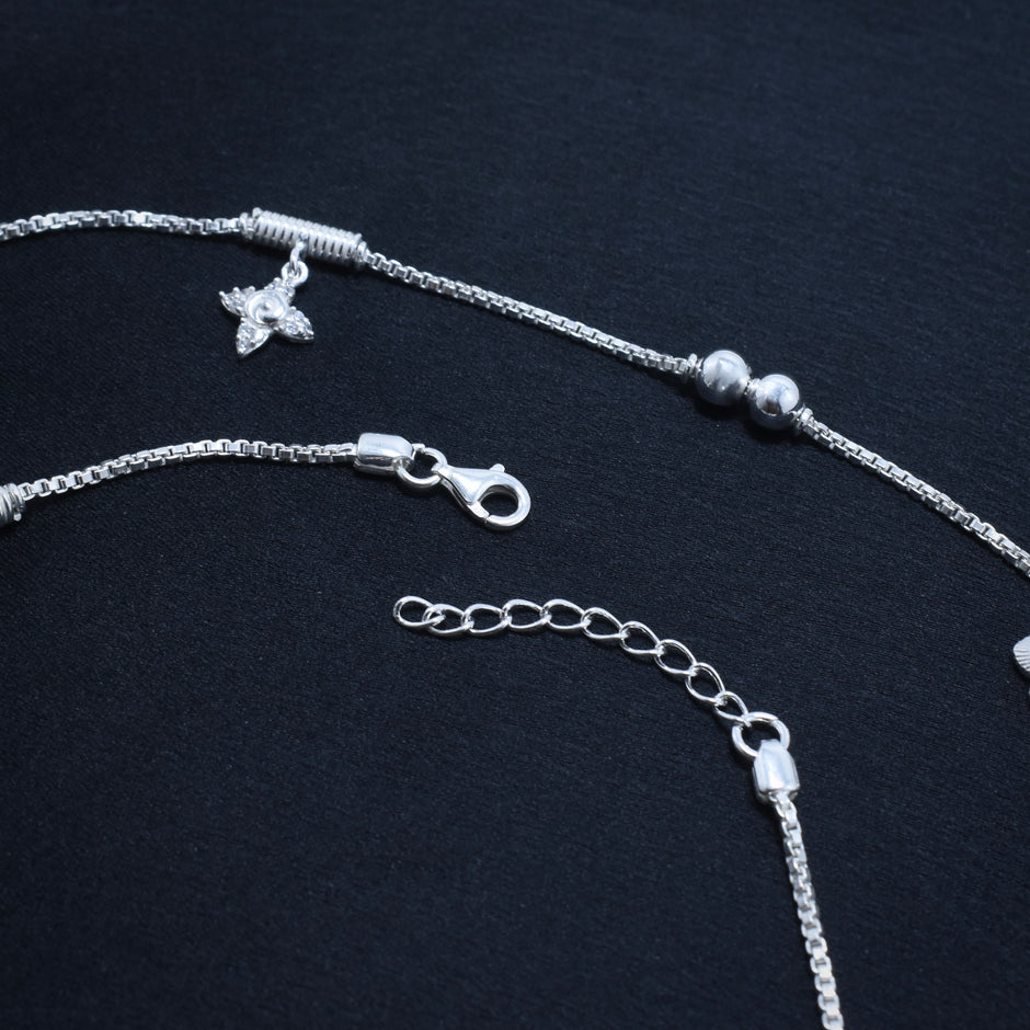 Starfire Petal 925 Silver Anklet