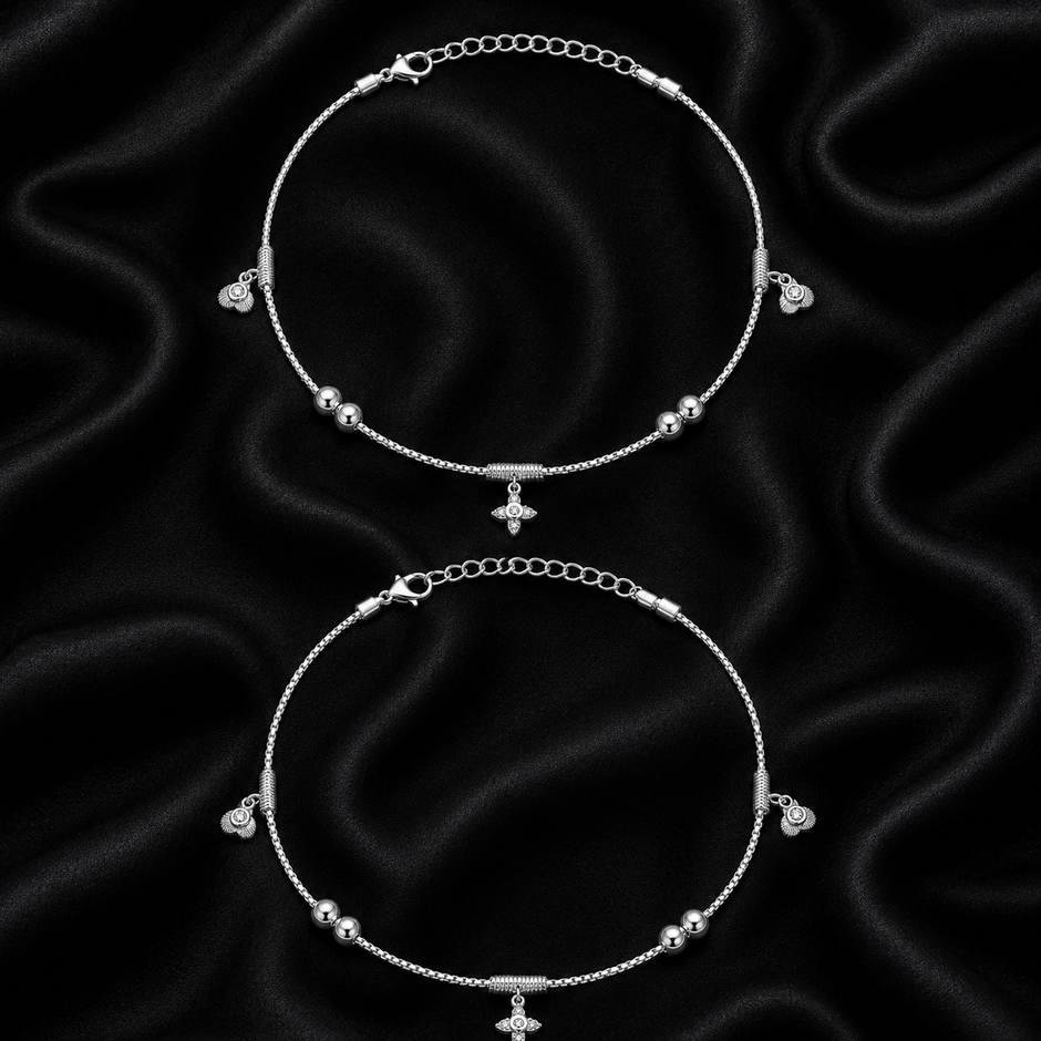 Starfire Petal 925 Silver Anklet