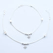 Slender Link Silver Anklet