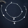 Slender Link Silver Anklet