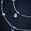 Turquoise Swirl Silver Anklet