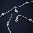 Turquoise Bloom 925 Silver Anklet