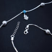 Turquoise Swirl Silver Anklet