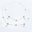 Turquoise Swirl Silver Anklet