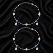 Turquoise Bloom 925 Silver Anklet