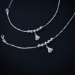 Pear Pavé Dangler 925 Silver Anklet