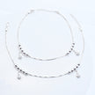 Pear Pavé Dangler 925 Silver Anklet