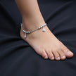 Pear Pavé Dangler 925 Silver Anklet