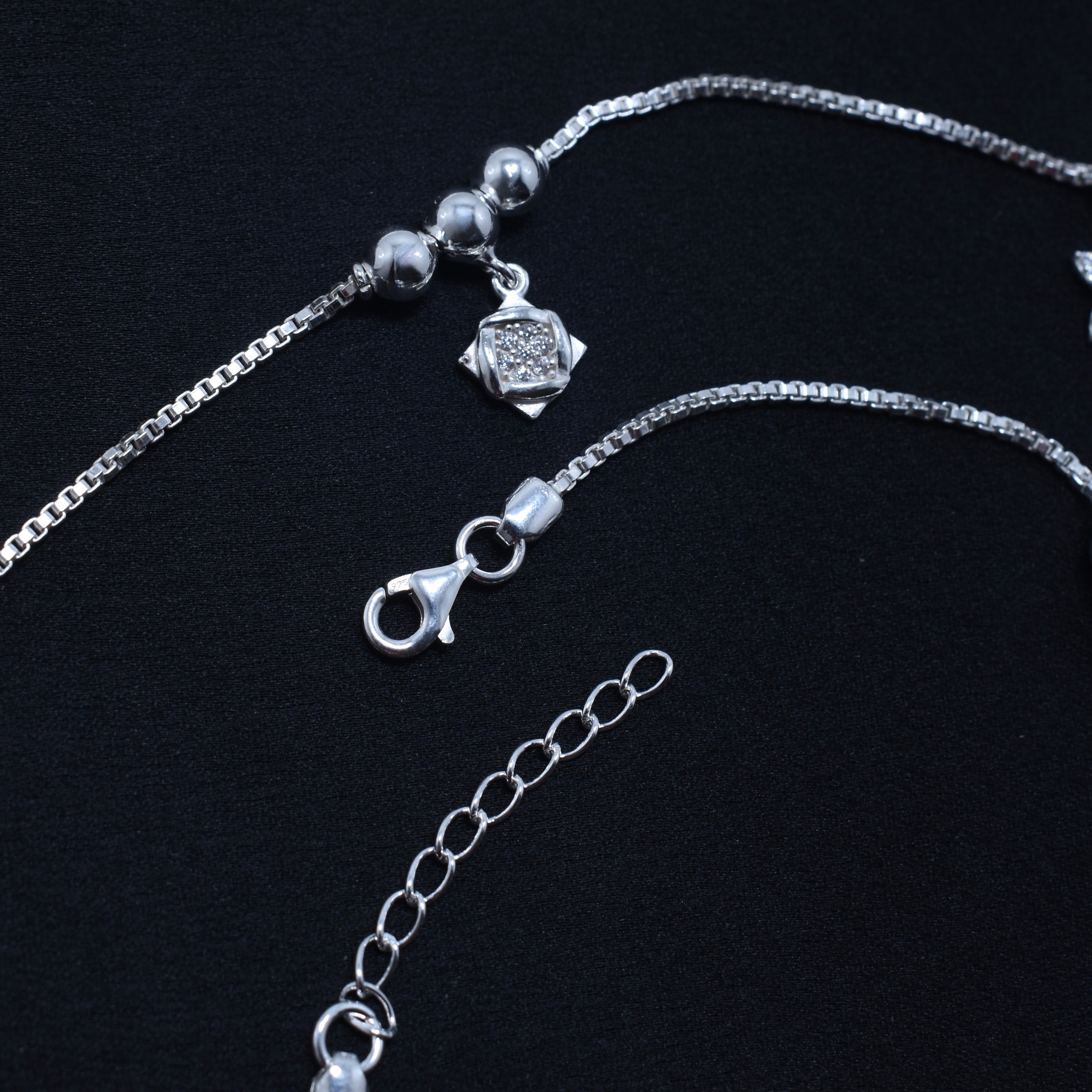 Royal Clover 925 Silver Anklet