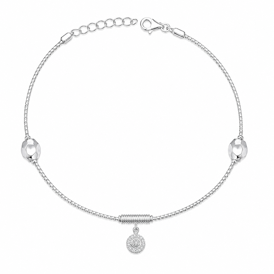 Moonlit Halo 925 Silver Anklet