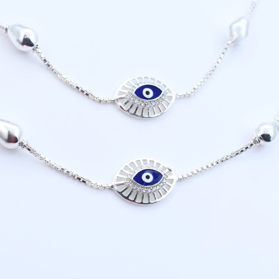 Petite Charm Silver Anklet