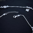 Elegant Beaded Charm Silver Anklet